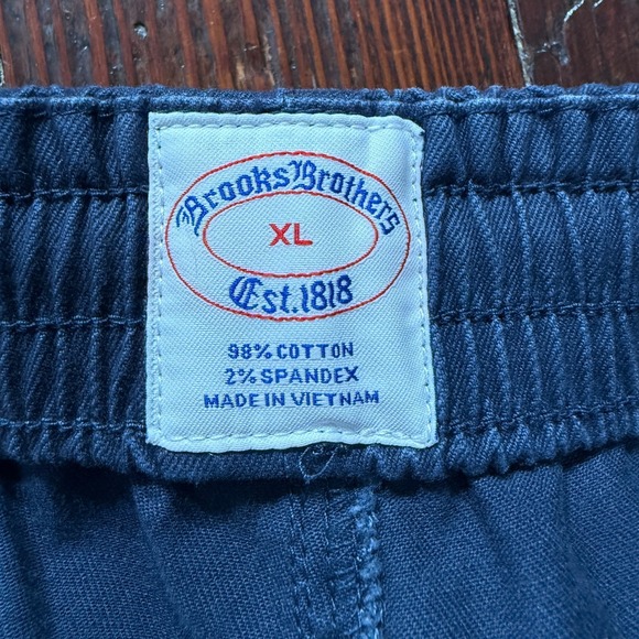 Brooks Brothers Pants Mens XL 36x32 Blue Pull On Elastic Waist Pockets Casual - Picture 9 of 12